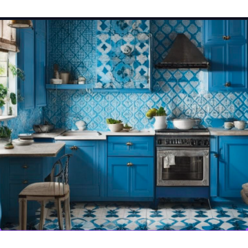 Кухня с фотопечатью К8409 (Синий цвет) Кухня с фотопечатью К8409 (Синий цвет)