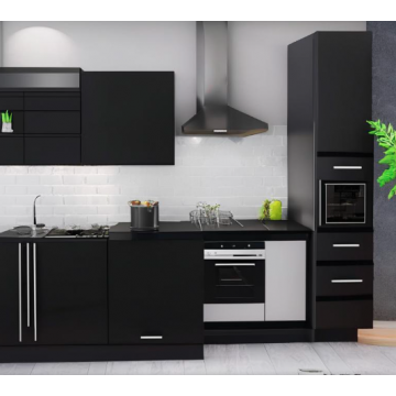 Кухня со встраиваемой техникой К2071 (Черный цвет)