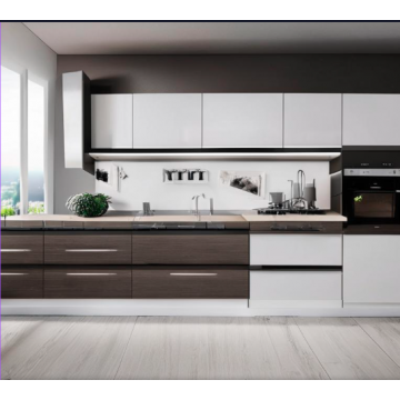 Кухня со встраиваемой техникой К276 (Белая, венге) Кухня со встраиваемой техникой К276 (Белая, венге)