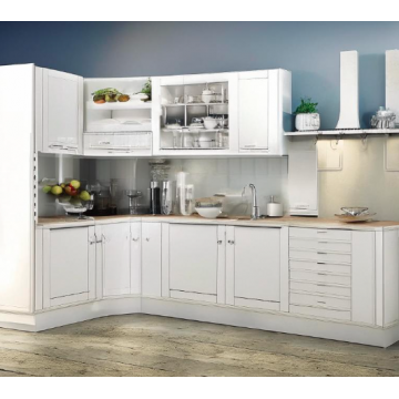 Кухня с патиной К8044 (Белый цвет, средняя) Кухня с патиной К8044 (Белый цвет, средняя)