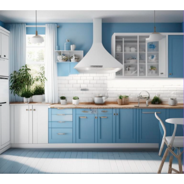 Кухня в скандинавском стиле К8350 (Бело-синий цвет) Кухня в скандинавском стиле К8350 (Бело-синий цвет)