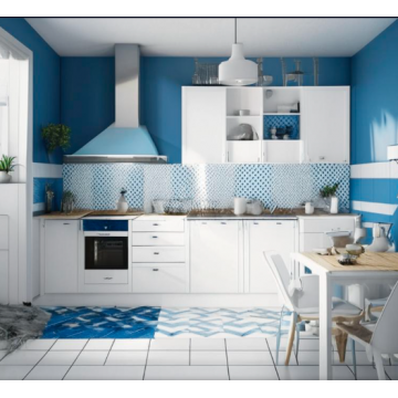 Кухня в скандинавском стиле К8370 (Бело-синий цвет) Кухня в скандинавском стиле К8370 (Бело-синий цвет)