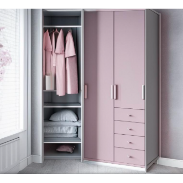 Угловой шкаф-гардеробная G76 (Розовый цвет) Угловой шкаф-гардеробная G76 (Розовый цвет)