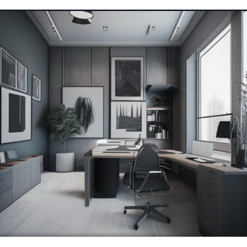 Мебель для кабинета МК14 (Набор мебели, серый цвет) Мебель для кабинета МК14 (Набор мебели, серый цвет)