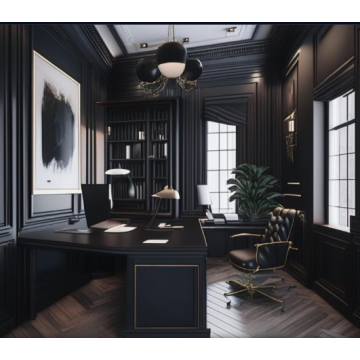 Мебель для кабинета МК24 (Классический стиль, черный) Мебель для кабинета МК24 (Классический стиль, черный)