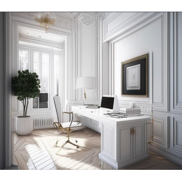 Мебель для кабинета МК21 (Классический стиль, белый) Мебель для кабинета МК21 (Классический стиль, белый)