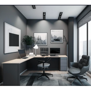 Мебель для кабинета МК20 (Современный стиль, серый) Мебель для кабинета МК20 (Современный стиль, серый)