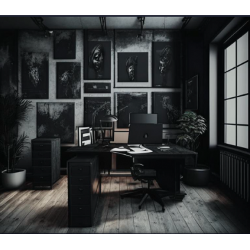 Мебель для кабинета МК30 (Современный стиль, черный цвет) Мебель для кабинета МК30 (Современный стиль, черный цвет)