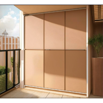 Шкаф на балкон глянцевый B29 (бежевый, без ручек)