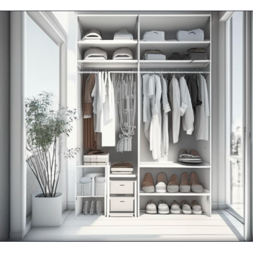 Шкаф на балкон B34 (Белый, боковой стеллаж)