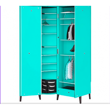 Шкаф на балкон распашной B16 (Бирюзовый, ЛДСП)