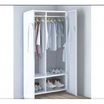 Шкаф на балкон двухстворчатый 2074 (Белый, ЛДСП)