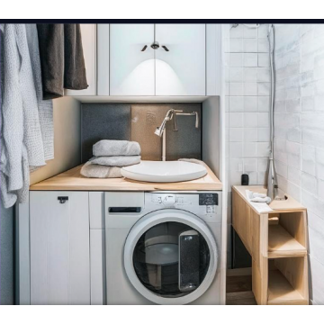 Тумба с местом под стиральную машину V21 (Современный тиль, МДФ) Тумба с местом под стиральную машину V21 (Современный тиль, МДФ)