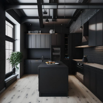 Кухня в стиле лофт К42 (Без ручек) Кухня в стиле лофт К42 (Без ручек)