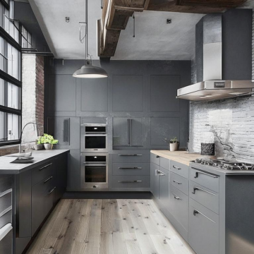 Кухня в стиле лофт К40 (Встроенная техника) Кухня в стиле лофт К40 (Встроенная техника)