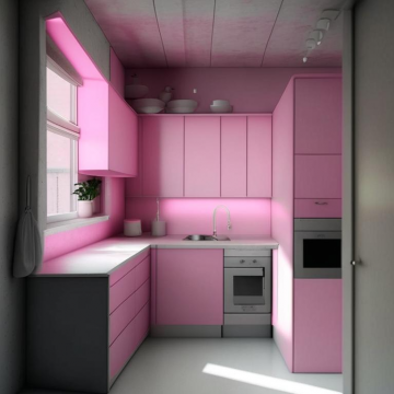 Кухня маленькая К2005 (Встроенная подсветка) Кухня маленькая К2005 (Встроенная подсветка)